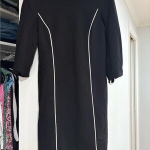 Banana Republic Black Dress with White Trim
